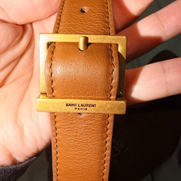 Saint Laurent Tan Leather Shoulder Bag - Picture 3 of 8